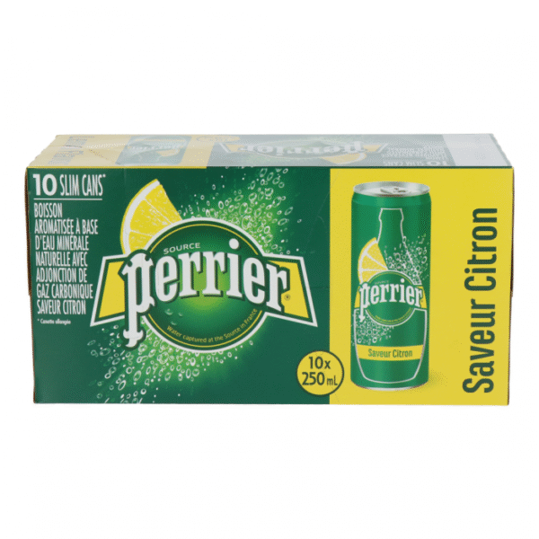 Perrier Mineral Water Sparkling Lemon Slimcan
