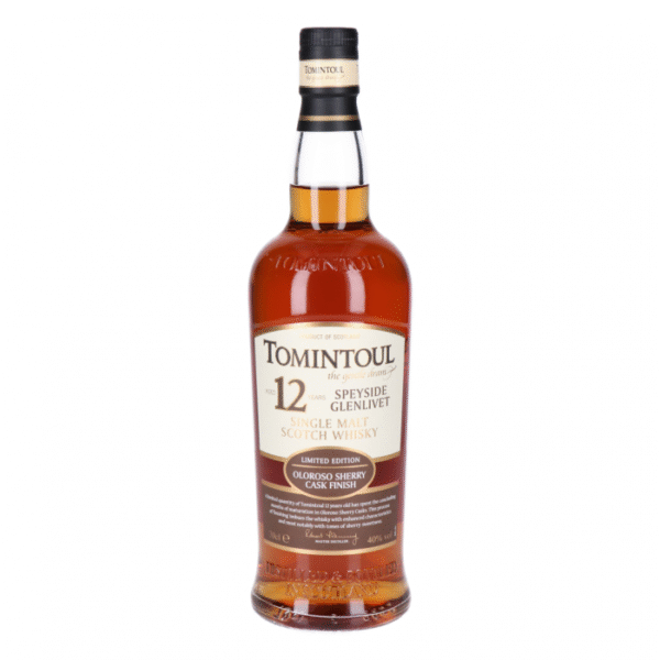 Tomintoul Whisky Speyside Glenlivet Oloroso Sherry Cask Finish Aged 12 Years in Tube