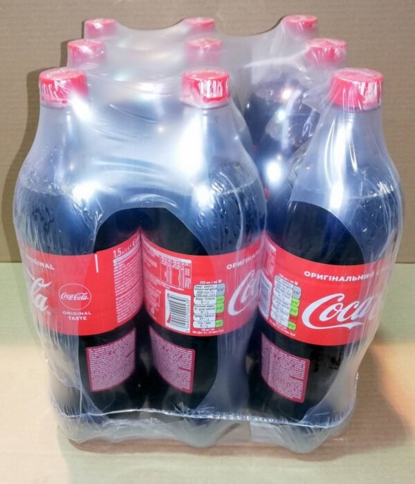 Coca Cola 1,5 L (9) origin UKR with sticker, hand-applied stickers